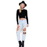 ’Hole’ Torn Ripped Jeans